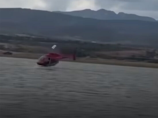 Helicóptero se estrella en Presa de&nbsp;Chihuahua