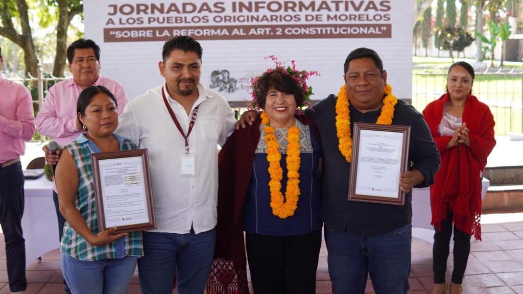 Diputada Guillermina Maya e INPI entregan constancia como Pueblo Nahua A Xoxocotla, Coatetelco y&nbsp;Hueyapan