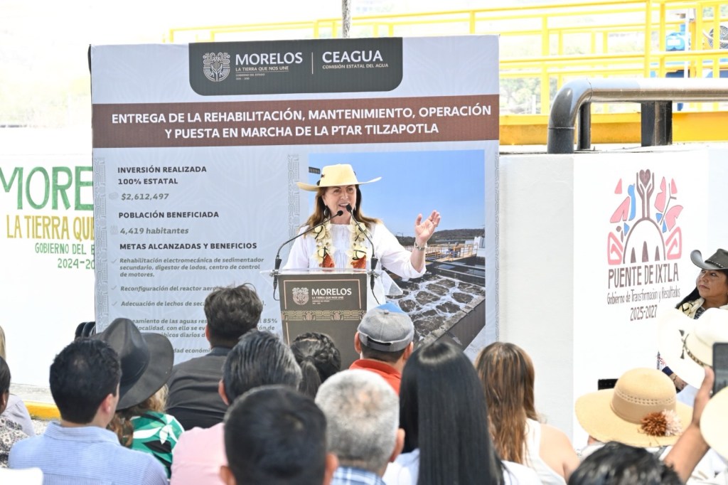Reactiva Gobierno de Morelos planta de tratamiento de aguas residuales en&nbsp;Tilzapotla