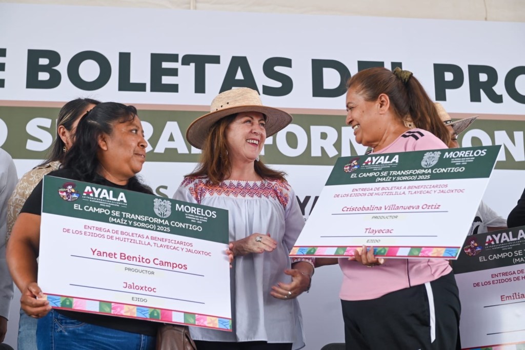 Acompaña Margarita González Saravia entrega de boletas “El campos se transforma&nbsp;contigo”