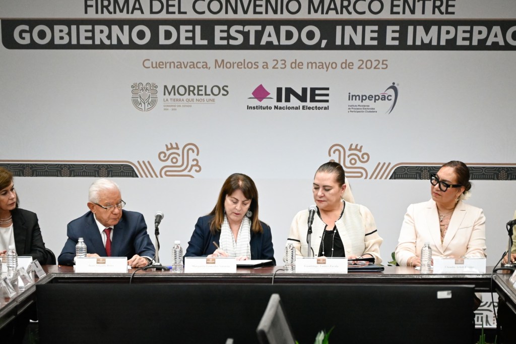 Firma Margarita González Saravia y Guadalupe Taddeí convenio para desarrollo de elección&nbsp;judicial