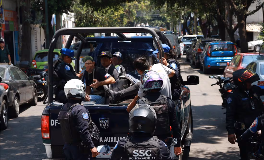 Remiten a «franeleros» de la colonia AlgarÃn en la alcaldÃa Cuauhtémoc