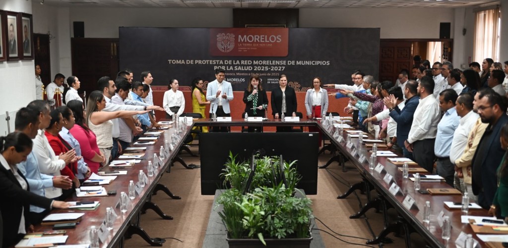 Margarita González Sarabia tomó protesta a integrantes de la Red Morelense de Municipios por la Salud&nbsp;2025-2027